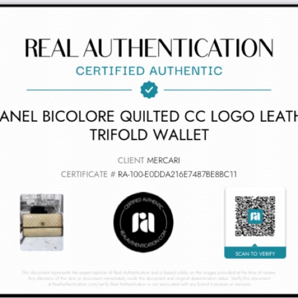 Sold Authentic CHANEL Bicolore Quilted CC Logo Leather Trifold Wallet - Picture 5 of 17